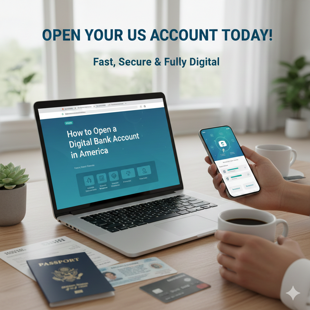 How to Open Digital Bank Account in America 2025 Guide